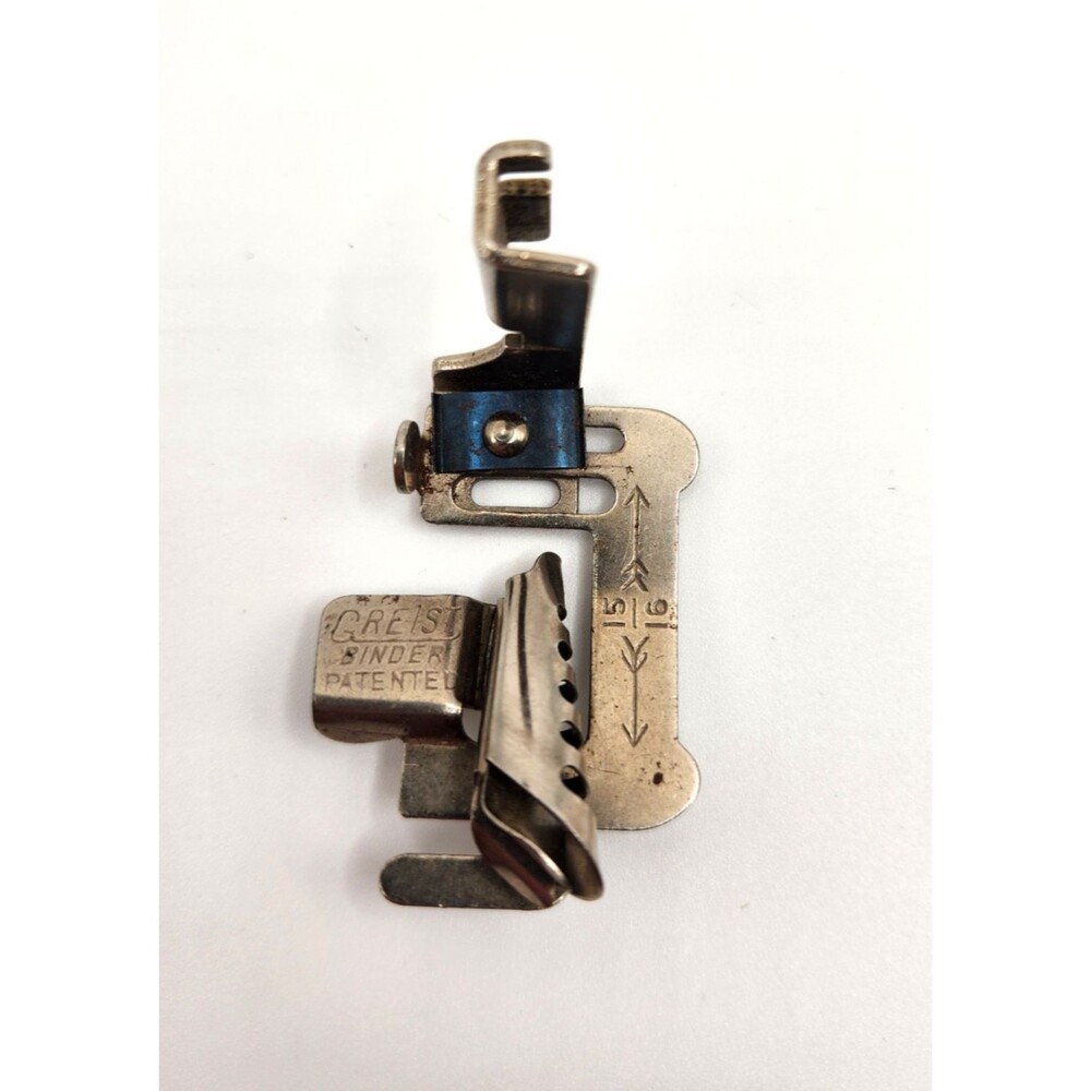 Vtg Greist Multi Slotted Binder Foot Sewing Machine Attachment 15/16 Low Shank